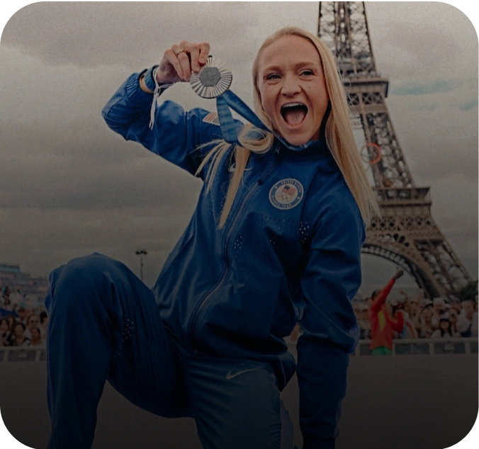 Olympian silver medalist Sarah Bacon